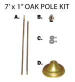 7'x 1" Oak Pole Set