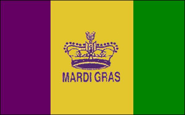 Mardi Gras Flag w/ Seal  36"x 60"