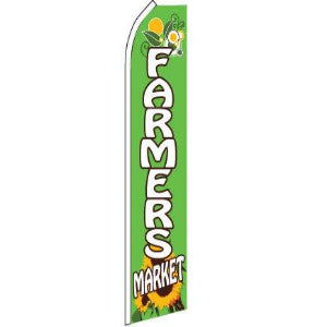 Farmers Market Feather Banner 11.5'x2.5'