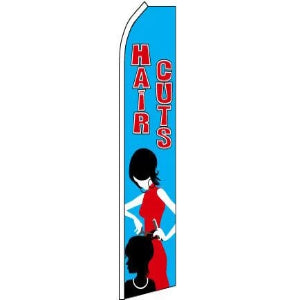 Haircuts Feather Banner 11.5'x2.5'