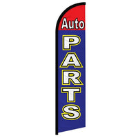 Feather Flags - Auto & Vehicle - Auto Parts - White/Blue - 11.5'x2.5'