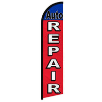 Feather Flags - Auto & Vehicle - Auto Repair - White/Red - 11.5'x2.5'