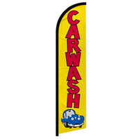 Feather Flags - Auto & Vehicle - Car Wash - Yellow - 11.5'x2.5'