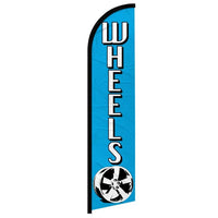 Feather Flags - Auto & Vehicle - Auto Wheels - Blue - 11.5'x2.5'