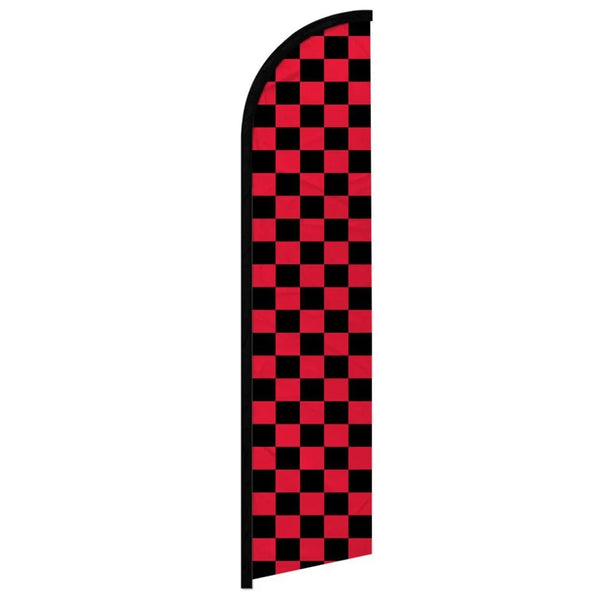 Feather Flags - Checkered Designs - Checkered - Black/Red - 11.5'x2.5'