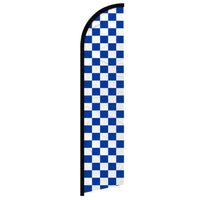 Feather Flags - Checkered Designs - Checkered - Blue/White - 11.5'x2.5'