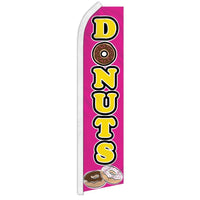 Feather Flags - Food & Drink - Donuts Pink - Standard - 11.5'x2.5'