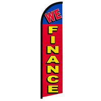 Feather Flags - Business & Local Services - Finance We - Yellow/Red - 11.5'x2.5'