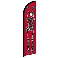 Feather Flags - Halloween - Halloween Skeleton - Standard - 11.5'x2.5'
