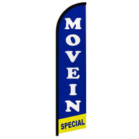 Feather Flags - Real Estate & Storage - Move In - Blue - 11.5'x2.5'