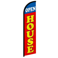 Feather Flags - Real Estate & Storage - Open House - Yellow/Red - 11.5'x2.5'