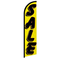 Feather Flags - Retail & Promotions - Sale - Black/Yellow - 11.5'x2.5'