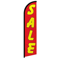 Feather Flags - Retail & Promotions - Sale - Yellow/Red - 11.5'x2.5'