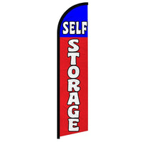 Feather Flags - Real Estate & Storage - Storage - White/Red - 11.5'x2.5'