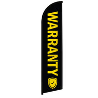 Feather Flags - Business & Local Services - Warranty - Yellow/Black - 11.5'x2.5'