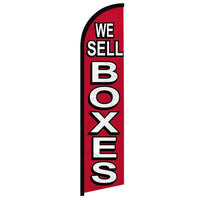 Feather Flags - Retail & Promotions - We Sell Boxes - Red - 11.5'x2.5'