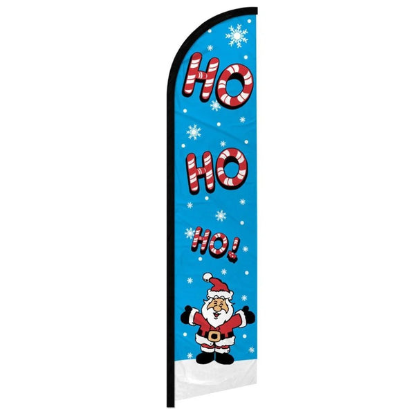 Feather Flags - Christmas - Xmas Ho Ho - Blue - 11.5'x2.5'