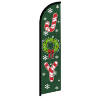 Feather Flags - Christmas - Xmas Joy - Candy Cane - 11.5'x2.5'