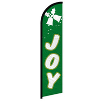 Feather Flags - Christmas - Xmas Joy - White/Green - 11.5'x2.5'