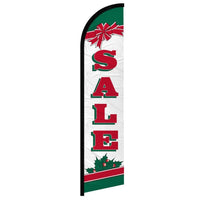 Feather Flags - Christmas - Xmas Sale - Red/White - 11.5'x2.5'