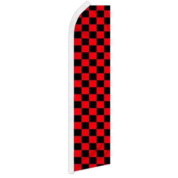 Blade Flags - Checkered Designs - Checkered - Black/Red - 11.5'x2.5'
