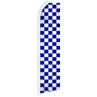 Blade Flags - Checkered Designs - Checkered - Blue/White - 11.5'x2.5'