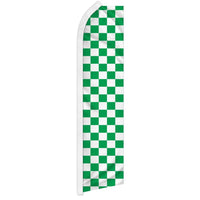 Blade Flags - Checkered Designs - Checkered - Green/White - 11.5'x2.5'