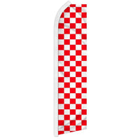 Blade Flags - Checkered Designs - Checkered - Red/White - 11.5'x2.5'