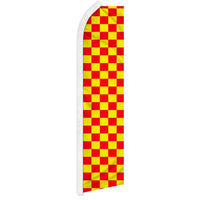 Blade Flags - Checkered Designs - Checkered - Red/Yellow - 11.5'x2.5'