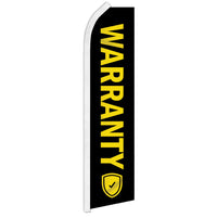 Blade Flags - Business & Local Services - Warranty - Yellow/Black - 11.5'x2.5'