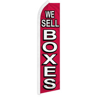 Blade Flags - Retail & Promotions - We Sell Boxes - Red - 11.5'x2.5'