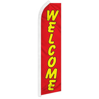 Blade Flags - Retail & Promotions - Welcome - Yellow/Red - 11.5'x2.5'