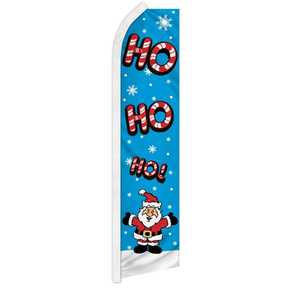 Blade Flags - Christmas - Xmas Ho Ho - Blue - 11.5'x2.5'