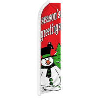 Blade Flags - Christmas - Xmas Season Greetings Snowman - Standard - 11.5'x2.5'