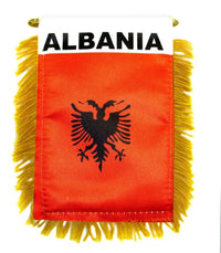 Albania flag close-up view