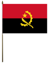 Angola flag close-up view