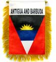 Antigua Barbuda flag close-up view