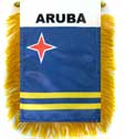 Aruba flag close-up view