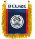 Belize flag close-up view