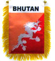 Bhutan flag close-up view