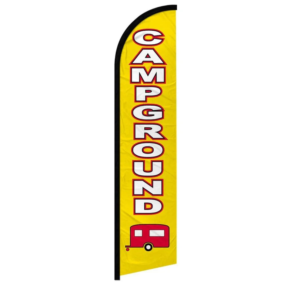 Feather banner, 11.2'x2.5' Campground