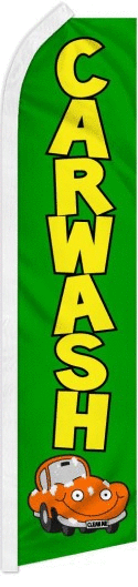 Car Wash Blade Banner 11.5'x2.5' Blue
