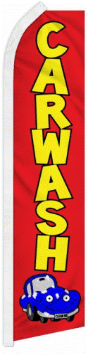 Car Wash Blade Banner 11.5'x2.5' Blue