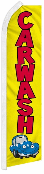 Car Wash Blade Banner 11.5'x2.5' Blue