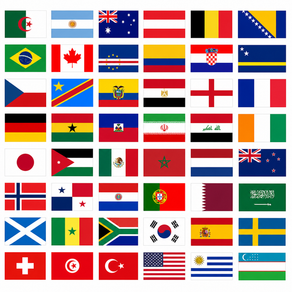 World Cup 2026 Flags – Complete Set of 48 Teams