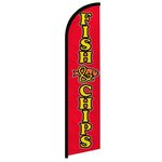Feather banner, 11.2'x2.5' Fish and Chips