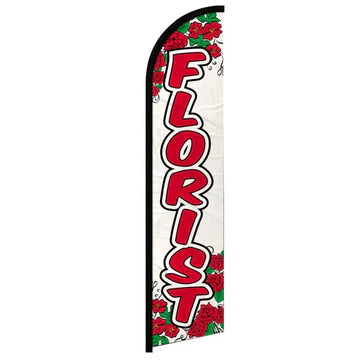 Feather banner, 11.2'x2.5' Florist