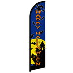 Feather banner, 11.2'x2.5' Happy Halloween