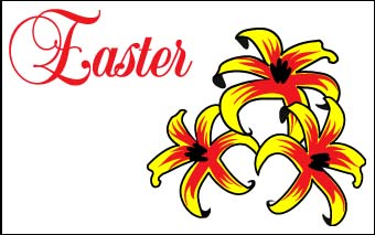 Happy Easter, Yellow Flag