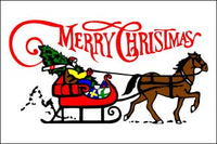 Xmas, Sleigh Flag